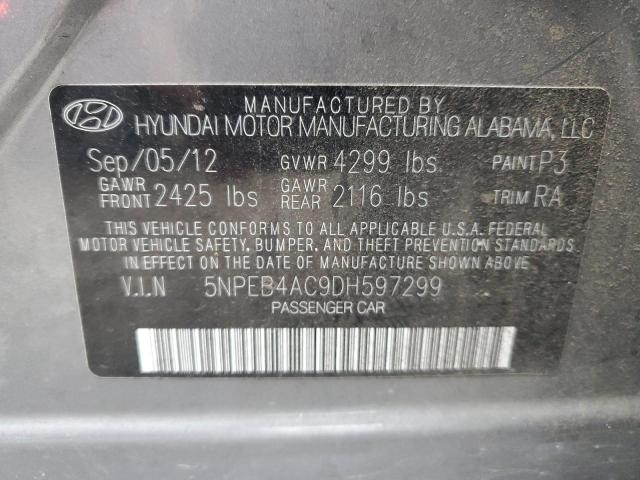 Photo 11 VIN: 5NPEB4AC9DH597299 - HYUNDAI SONATA 