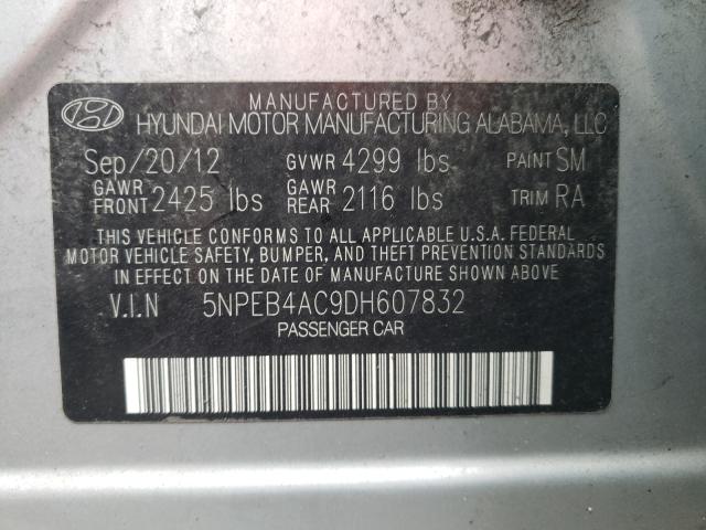 Photo 9 VIN: 5NPEB4AC9DH607832 - HYUNDAI SONATA GLS 