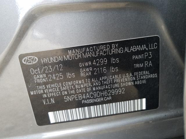 Photo 9 VIN: 5NPEB4AC9DH629992 - HYUNDAI SONATA GLS 