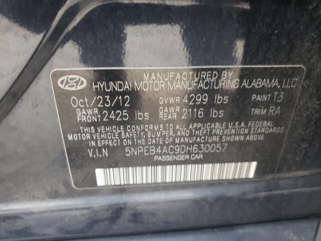 Photo 9 VIN: 5NPEB4AC9DH630057 - HYUNDAI SONATA GLS 