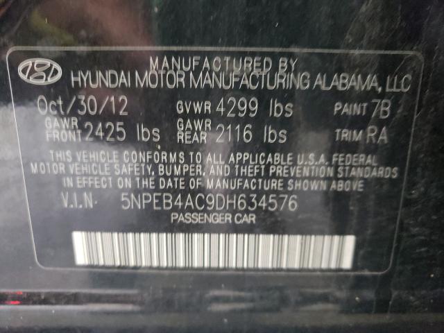 Photo 9 VIN: 5NPEB4AC9DH634576 - HYUNDAI SONATA GLS 