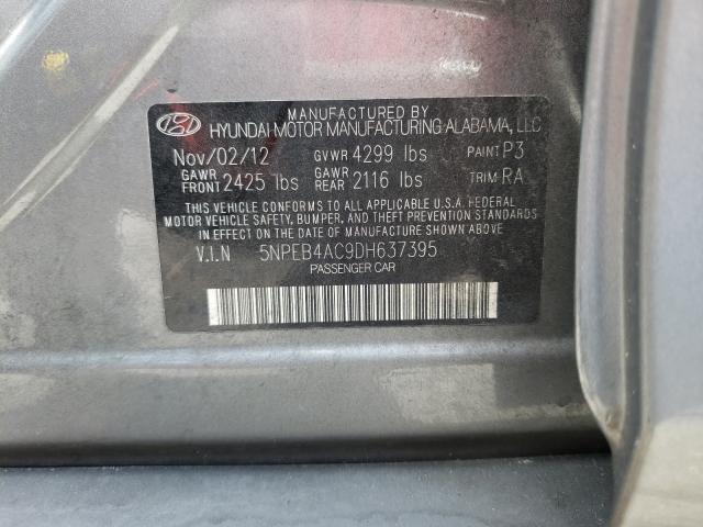 Photo 9 VIN: 5NPEB4AC9DH637395 - HYUNDAI SONATA GLS 