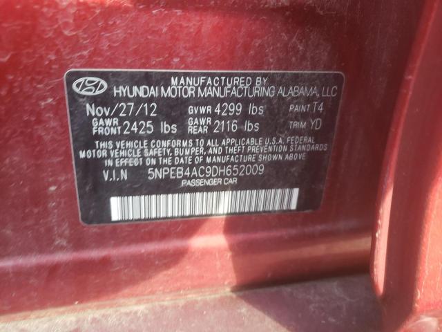 Photo 11 VIN: 5NPEB4AC9DH652009 - HYUNDAI SONATA GLS 