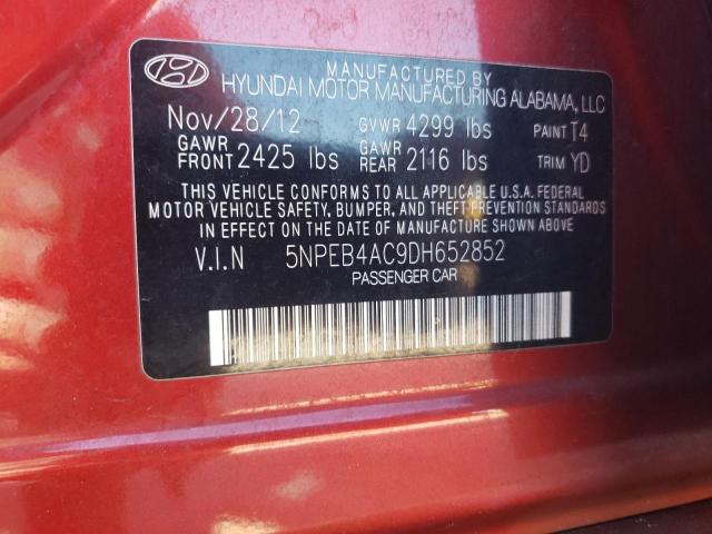 Photo 11 VIN: 5NPEB4AC9DH652852 - HYUNDAI SONATA 