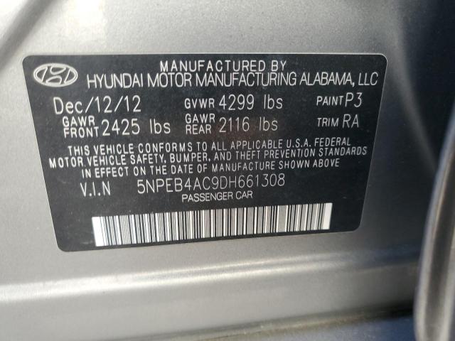 Photo 11 VIN: 5NPEB4AC9DH661308 - HYUNDAI SONATA GLS 