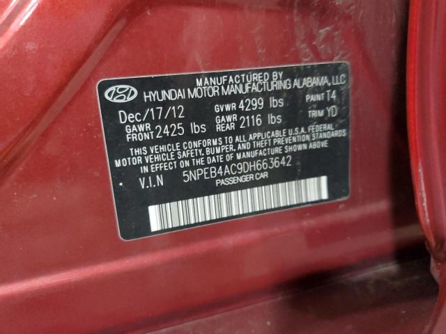 Photo 9 VIN: 5NPEB4AC9DH663642 - HYUNDAI SONATA 