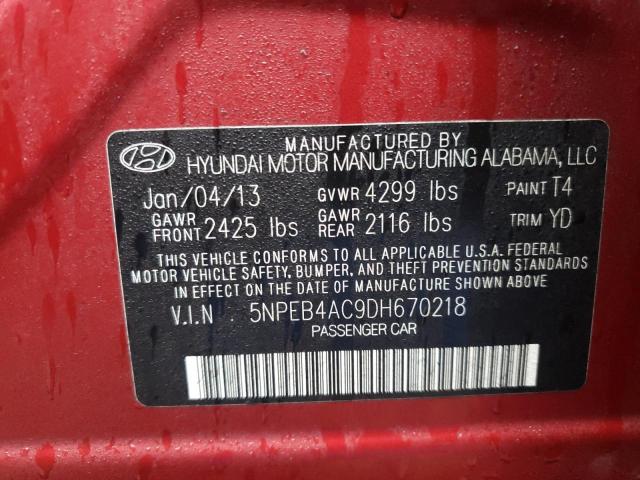 Photo 11 VIN: 5NPEB4AC9DH670218 - HYUNDAI SONATA GLS 