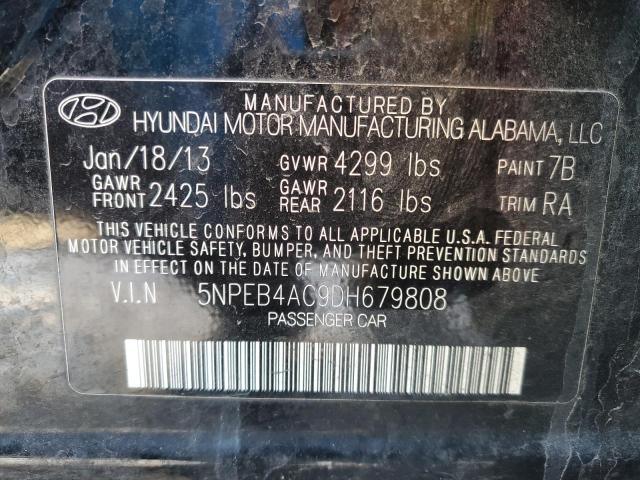 Photo 11 VIN: 5NPEB4AC9DH679808 - HYUNDAI SONATA GLS 