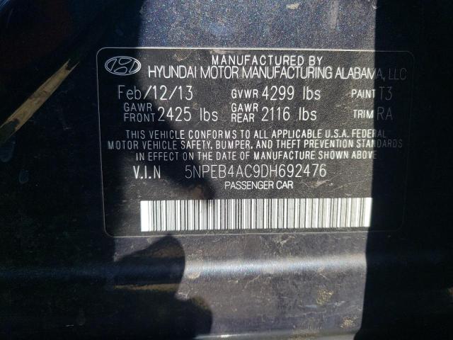 Photo 11 VIN: 5NPEB4AC9DH692476 - HYUNDAI SONATA GLS 