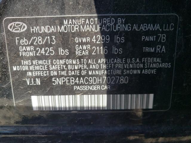 Photo 9 VIN: 5NPEB4AC9DH702780 - HYUNDAI SONATA GLS 