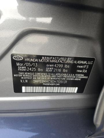 Photo 11 VIN: 5NPEB4AC9DH705131 - HYUNDAI SONATA GLS 