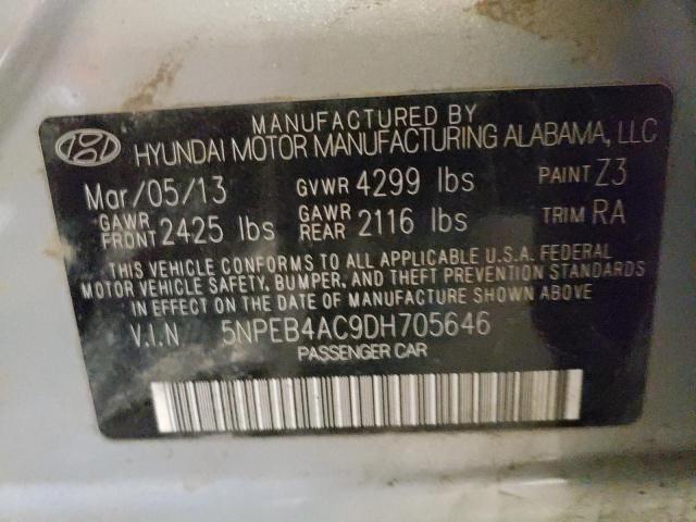 Photo 9 VIN: 5NPEB4AC9DH705646 - HYUNDAI SONATA GLS 