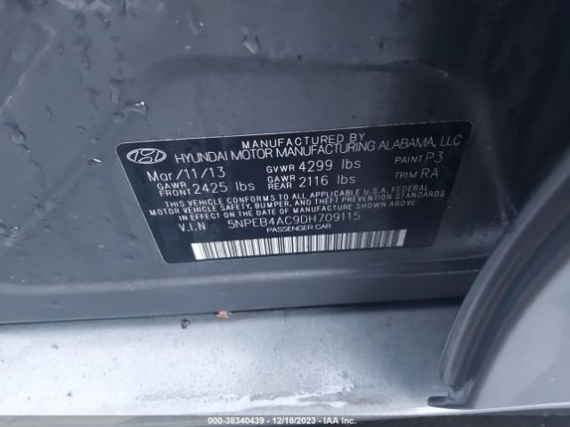 Photo 8 VIN: 5NPEB4AC9DH709115 - HYUNDAI SONATA 