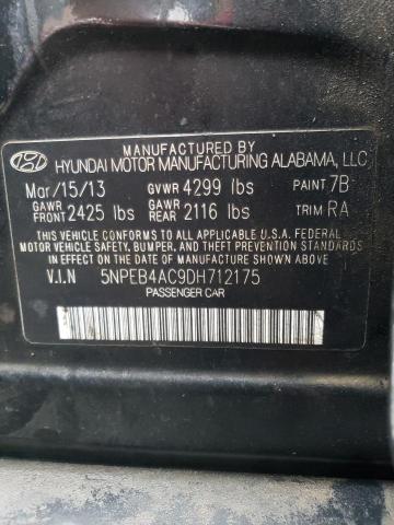 Photo 12 VIN: 5NPEB4AC9DH712175 - HYUNDAI SONATA GLS 