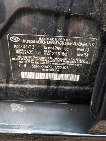 Photo 12 VIN: 5NPEB4AC9DH722303 - HYUNDAI SONATA GLS 