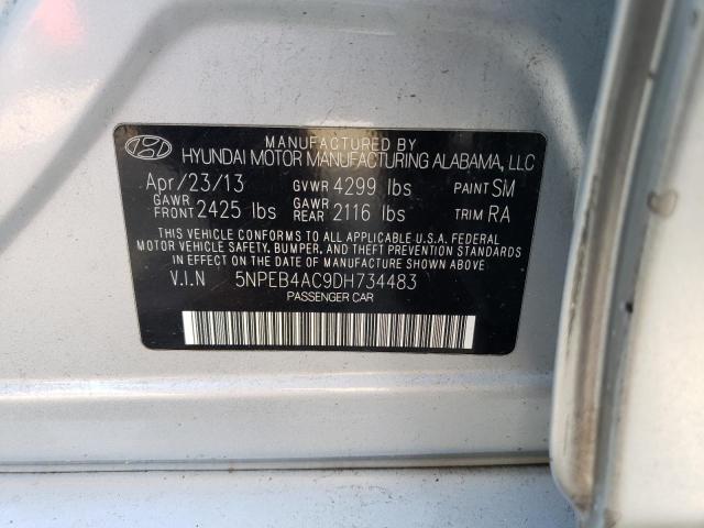 Photo 11 VIN: 5NPEB4AC9DH734483 - HYUNDAI SONATA GLS 