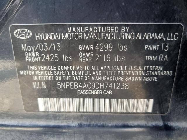 Photo 11 VIN: 5NPEB4AC9DH741238 - HYUNDAI SONATA 