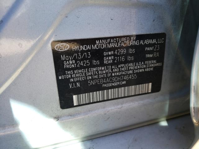 Photo 9 VIN: 5NPEB4AC9DH746455 - HYUNDAI SONATA GLS 