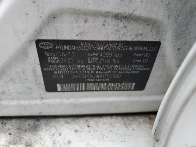 Photo 11 VIN: 5NPEB4AC9DH750800 - HYUNDAI SONATA GLS 