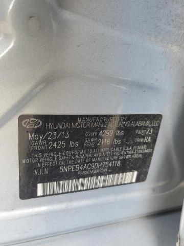 Photo 12 VIN: 5NPEB4AC9DH754118 - HYUNDAI SONATA GLS 