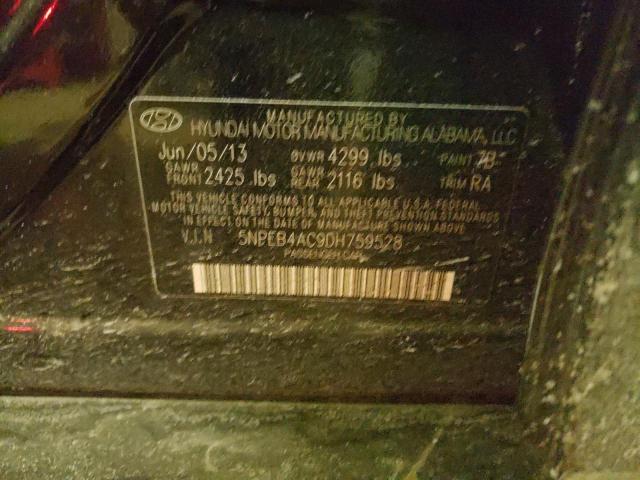 Photo 11 VIN: 5NPEB4AC9DH759528 - HYUNDAI SONATA GLS 