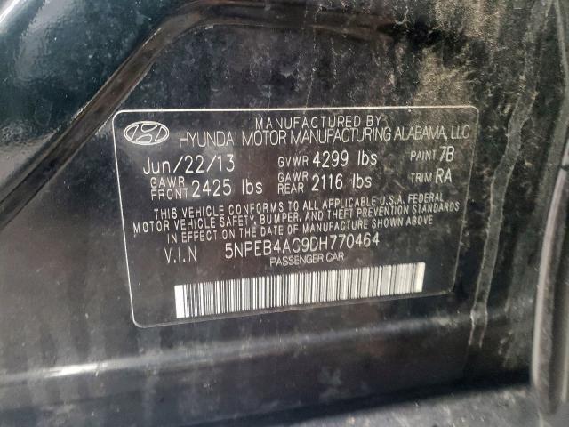 Photo 9 VIN: 5NPEB4AC9DH770464 - HYUNDAI SONATA GLS 