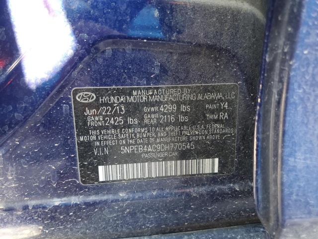 Photo 11 VIN: 5NPEB4AC9DH770545 - HYUNDAI SONATA 