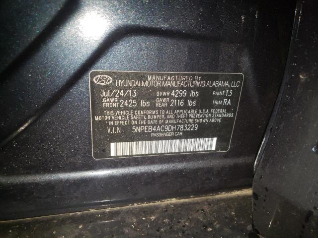 Photo 9 VIN: 5NPEB4AC9DH783229 - HYUNDAI SONATA GLS 