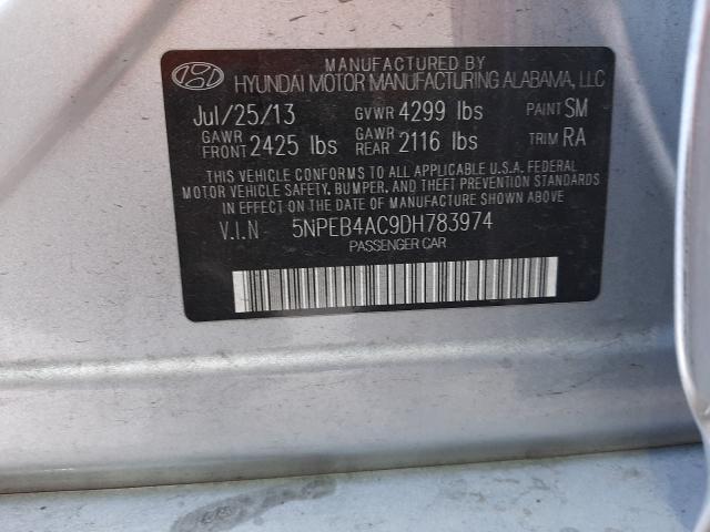 Photo 9 VIN: 5NPEB4AC9DH783974 - HYUNDAI SONATA GLS 