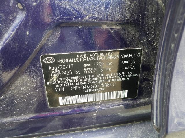 Photo 9 VIN: 5NPEB4AC9DH798863 - HYUNDAI SONATA GLS 