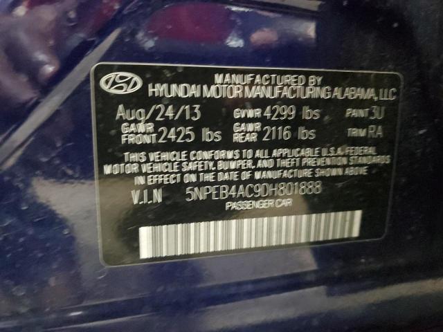 Photo 11 VIN: 5NPEB4AC9DH801888 - HYUNDAI SONATA 