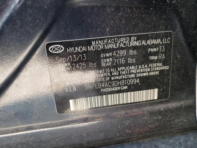 Photo 9 VIN: 5NPEB4AC9DH810994 - HYUNDAI SONATA GLS 