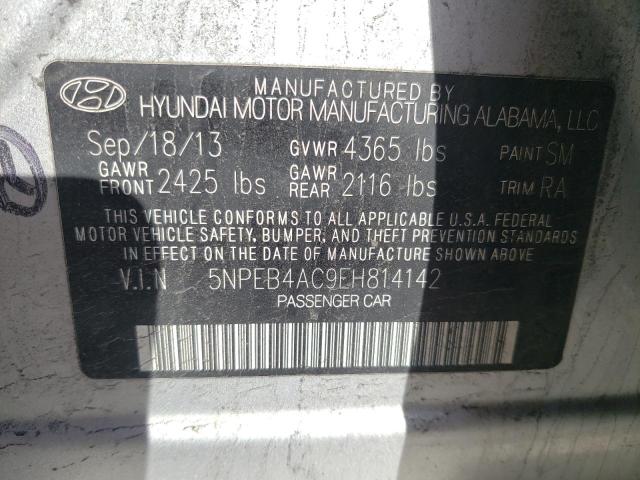 Photo 11 VIN: 5NPEB4AC9EH814142 - HYUNDAI SONATA GLS 