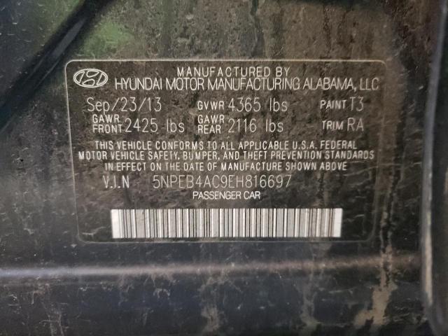 Photo 9 VIN: 5NPEB4AC9EH816697 - HYUNDAI SONATA GLS 