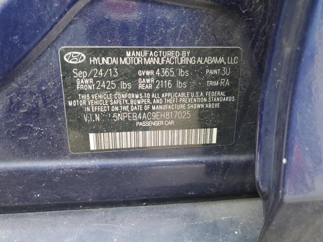 Photo 11 VIN: 5NPEB4AC9EH817025 - HYUNDAI SONATA 