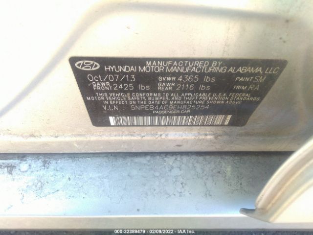 Photo 8 VIN: 5NPEB4AC9EH825254 - HYUNDAI SONATA 