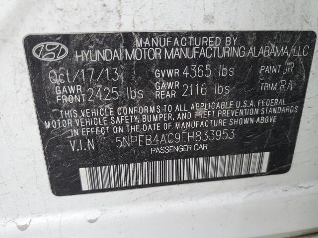 Photo 11 VIN: 5NPEB4AC9EH833953 - HYUNDAI SONATA GLS 