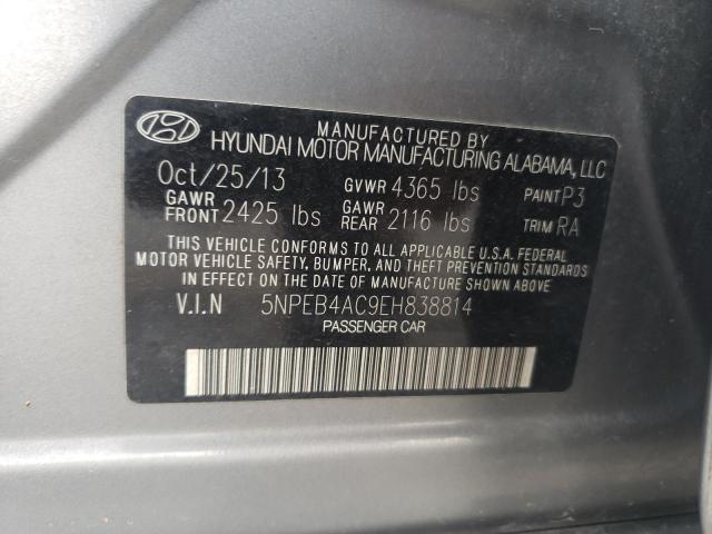 Photo 11 VIN: 5NPEB4AC9EH838814 - HYUNDAI SONATA GLS 