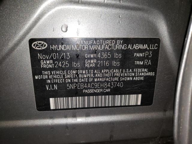 Photo 11 VIN: 5NPEB4AC9EH843740 - HYUNDAI SONATA GLS 