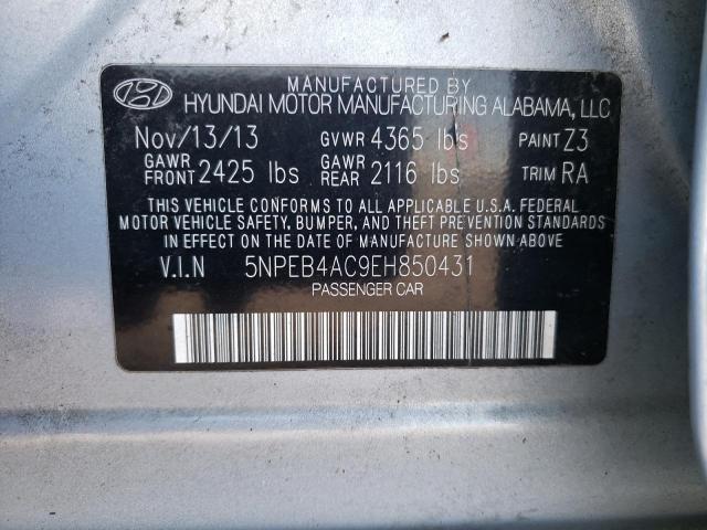 Photo 11 VIN: 5NPEB4AC9EH850431 - HYUNDAI SONATA GLS 