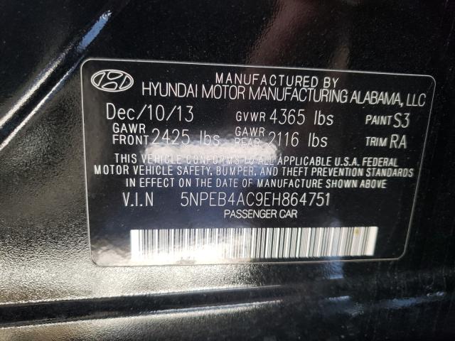 Photo 9 VIN: 5NPEB4AC9EH864751 - HYUNDAI SONATA 