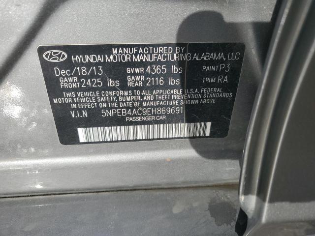 Photo 11 VIN: 5NPEB4AC9EH869691 - HYUNDAI SONATA 