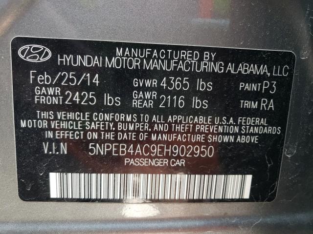 Photo 9 VIN: 5NPEB4AC9EH902950 - HYUNDAI SONATA GLS 