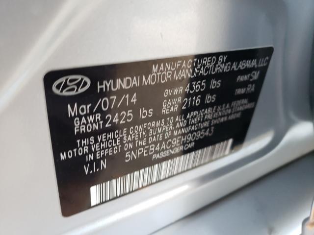 Photo 9 VIN: 5NPEB4AC9EH909543 - HYUNDAI SONATA GLS 