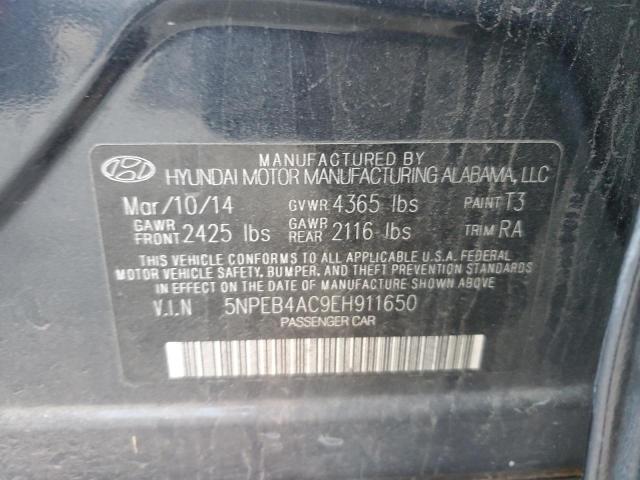 Photo 11 VIN: 5NPEB4AC9EH911650 - HYUNDAI SONATA GLS 