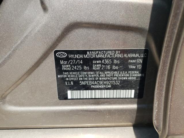 Photo 9 VIN: 5NPEB4AC9EH921532 - HYUNDAI SONATA GLS 