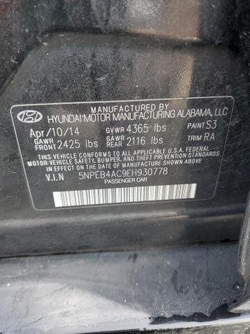 Photo 11 VIN: 5NPEB4AC9EH930778 - HYUNDAI SONATA GLS 