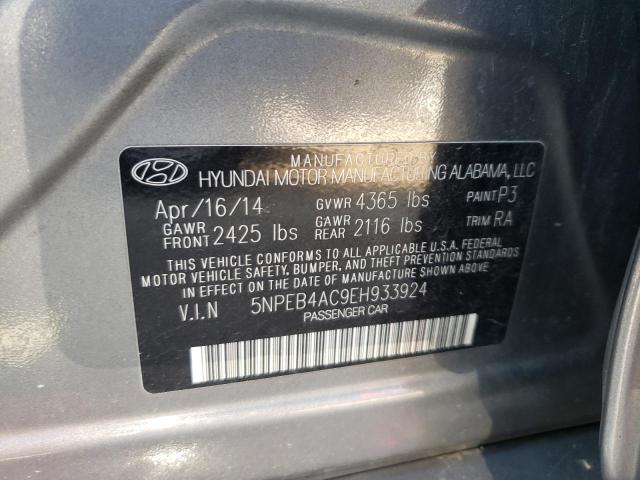 Photo 9 VIN: 5NPEB4AC9EH933924 - HYUNDAI SONATA GLS 