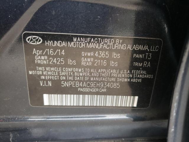 Photo 9 VIN: 5NPEB4AC9EH934085 - HYUNDAI SONATA GLS 