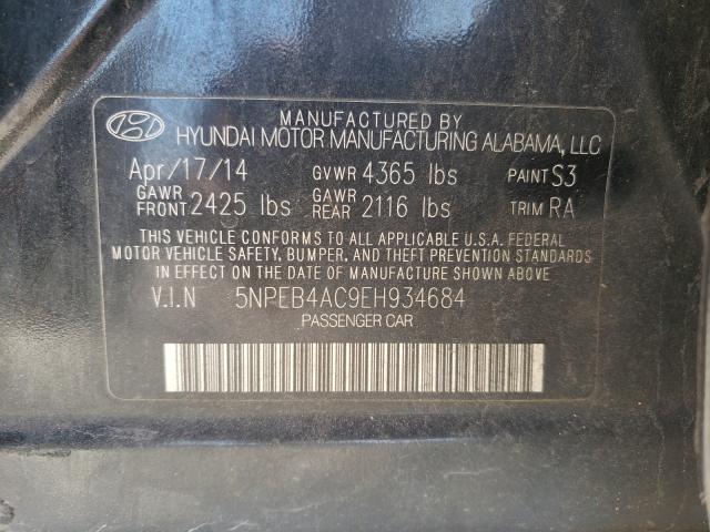 Photo 9 VIN: 5NPEB4AC9EH934684 - HYUNDAI SONATA GLS 